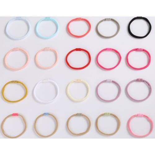 20pcs/lot Nylon Elastic Baby Headband Soft Material Hairband Solid Color Hair Accessories for Baby Girl DIY Accessory 2021 New