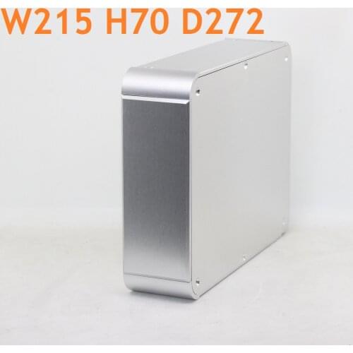 Wire Drawing Full Silver PSU Tube Amplifier Chassis Power Amplifier Supply Case Round Corner Preamp Headphone Enclosure W215 H70