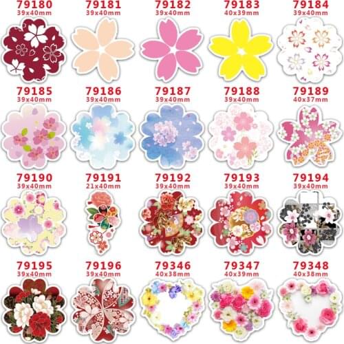 DIY Craft Supplies Sewing Accessories Cartoon Flower Printed Planar Resins Mold 10 Pieces. PR-79180