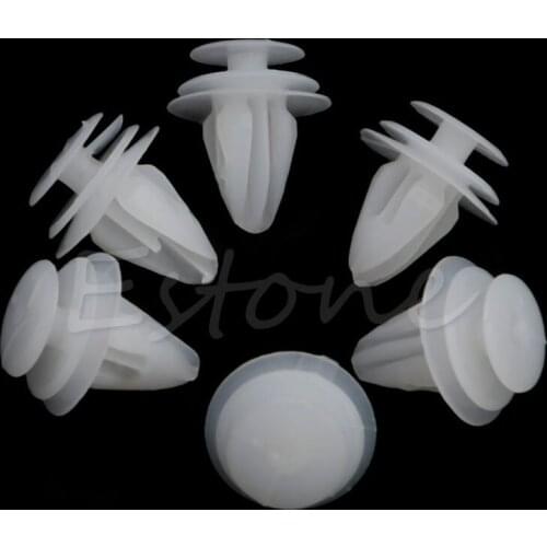 QILEJVS 20Pcs Vehicle Car 9mm Hole White Plastic Rivets Fastener Door Fender Bumper Clip hot