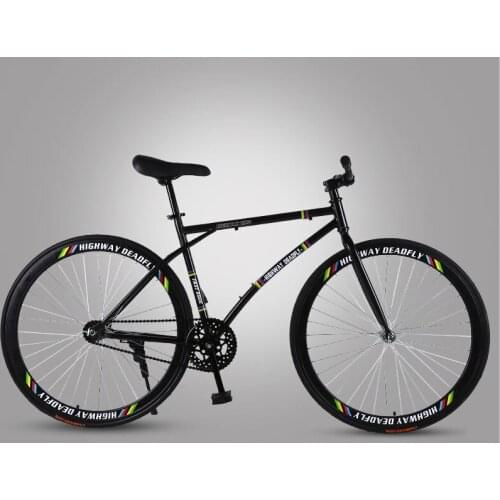 Road Bike Fixed Gear Bicycle Light Adult Track Single Speed Bicycle Reverse Brake Fine Tire Bike Adult student