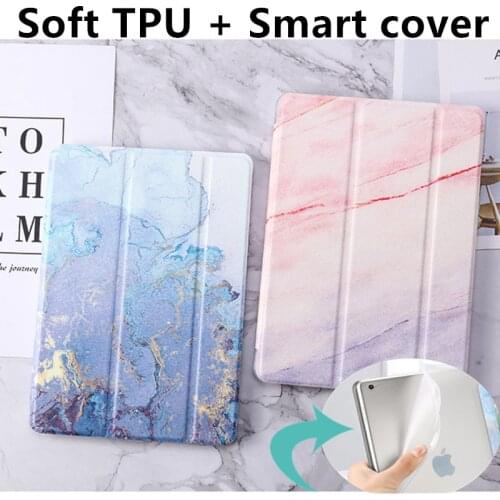 For iPad 2 3 4 iPad Air/Air 2 Marble Pattern Silicon Cases For iPad 2017 2018 9.7 Pro 10.5 iPad Air 3 Mini 123 Mini 4 5 Case