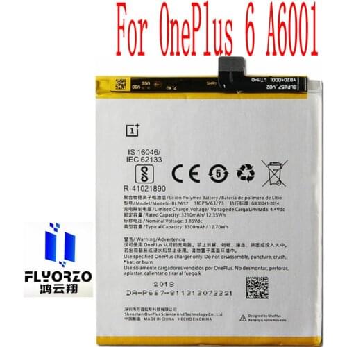 NEW High Quality 3210mAh BLP657 Battery For OnePlus 6 A6001 Mobile Phone