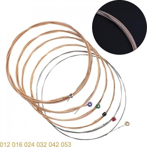 Orphee QA170 Hexagonal Alloy Acoustic Guitar Strings with 85/15 Phosphor Bronze Color End-Ball