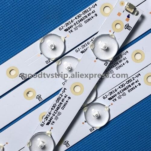 LED strip Array 43"TPT430U3-EQYSHM.GTPT430U3- QVNO3.U GJ-2K16-430-D512-V4 GJ-2K16-430-D512-V412 LB43014 V0 43PUT/PUS/PUH