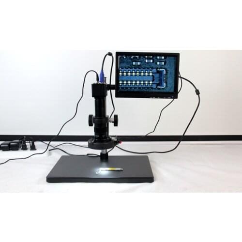 TBK mobile phone repair microscope digital microscope 10-180 times continuously adjustable industrial microscope with screen