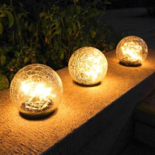 Solar outdoor waterproof LED glass crack light copper wire ball light plug light garden garden decoration lawn light