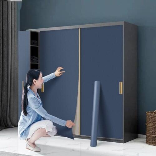 Waterproof Furniture Renovation Stickers PVC Self Adhesive Film Matte 3d Wall Stickers Nordic Kitchen Cabinet Sticker Home Decor