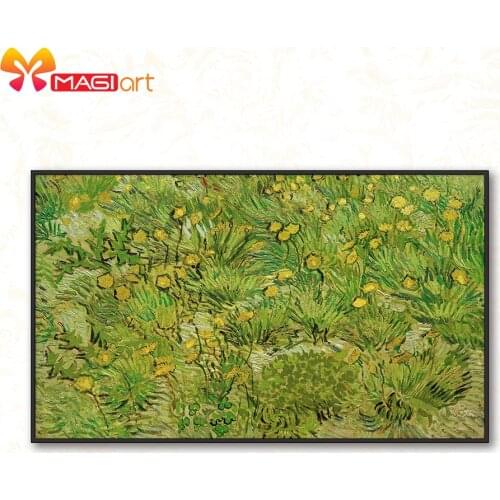 Cross stitch kits Embroidery needlework sets 11CT water soluble canvas patterns 14CT Greenery-NCMS072