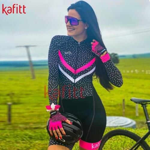 Kafitt roupa ciclismo feminina triathlon long-sleeved cycling jersey suit professional sportswear team uniform womens top