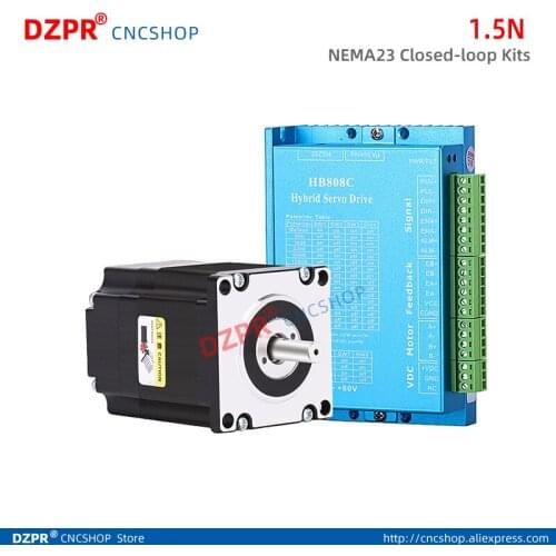 1.5N 2.2N 3N NEMA23 closed loop stepping servo motor Kits encoder Hybird driver HB808C with 3meter cable 57 Stepper Motor