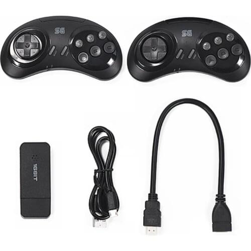 16 Bit Game Console Wireless Stick Compatible with MD Sega, Mini Video Game Console H DMI-compatible Built-in 900+ Games
