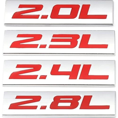 2.0L 2.3L 2.4L 2.5L 2.8L Car Stickers Emblem Badge Decal for Toyota Mercedes Mazda Nissan BMW Audi Honda Hyundai Ford KIA VW SUV