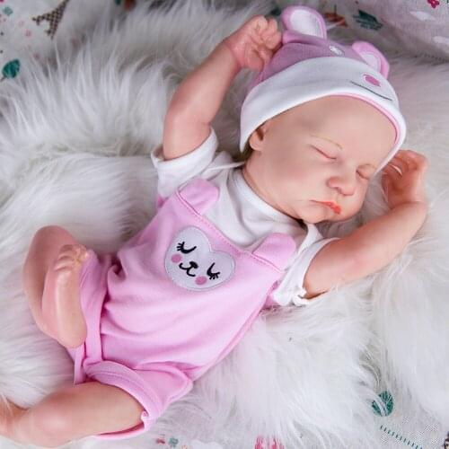 20" Hand-made Detailed Painting Doll Soft Body Silicone Reborn Baby Doll Collectibles Art