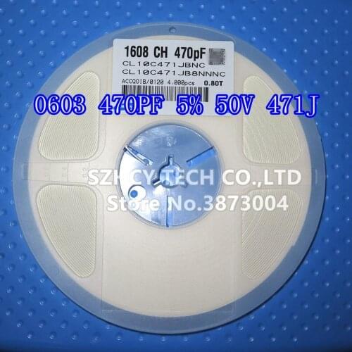 4000Pcs 0603 470PF 5% 50V 0603 471J CL10C471JB8NNNC New and origianl