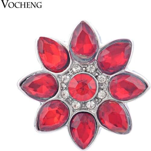 5 Colors Vocheng Snap Charms 18mm Flower Custom Charms Interchangeable Jewelry Vn-895