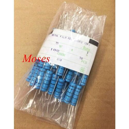 5w 1 1.2 1.5 1.8 2 2.2 2.4 2.7 3 3.3 3.6 3.9 4.3 4.7 5.1 5.6 6.2 6.8 7.5 8.2 9.1 10 12 15 ohm Original New Metal Film Resistor