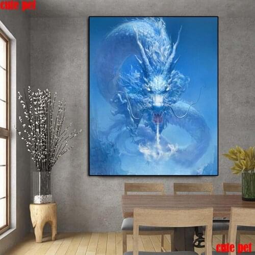 5D DIY Diamond Painting Hot God dragon selling home art cross stitch full squareround diamond embroidery mosaic painting decor