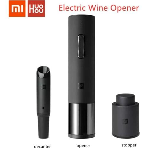 Xiaomi Huohou Automatic Bottle Opener Electric Red Wine Openers Stopper Fast Decanter Wine Corkscrew Cork Out Tool
