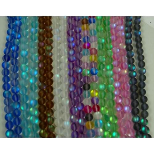 Free Shipping 8mm Dull Polish Moon Stone Beads Round Matte Flash Stone Beads DIY Bracelet Jewelry Making Moonstone Bead 15