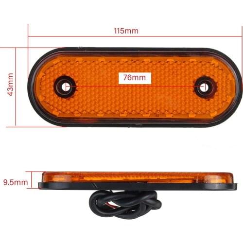 10Pcs 24V 20 LED Truck Side Marker Lights Back Light Clearance Lamp Turn Signal Tractor RV Trailer Lorry Pick-up Boat Car