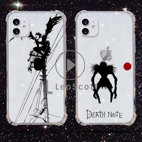Anime Manga Death Note Ryuk Phone Case Transparent for iPhone 11 12 mini pro XS MAX 8 7 6 6S Plus X 5S SE 2020 XR