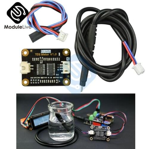 DC 3.3V-5.5V Analog TDS Waterproof Probe Sensor Module Liquid Detection Water Quality Monitoring for Arduino TDS 0-1000ppm Test