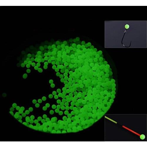 Dongzhur 100pcs/set 5mm Plastic Round Luminous Glow Fishing Beads Dark Accessories Float Tackle Lures Rig In Fishing F8U4