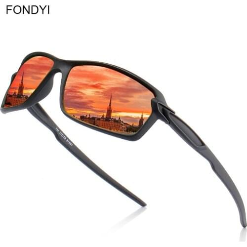 FONDYI Dropshipping High Quality Mens Sunglasses Polarized Women Fashion UV400 anteojos Protective Shades Fishing with Case