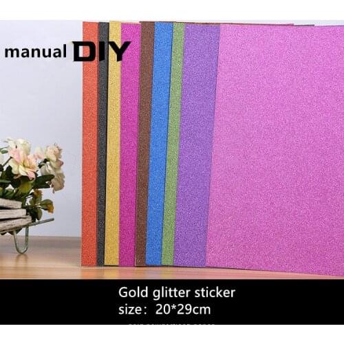 Glue can not drop powder flashing paper bright A4 glitter gold powder paper decorative paper manual DIY material 10 pec/lot