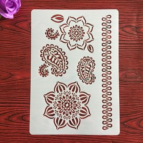 Lace mandala A4 29*21cm Stencil For Painting Scrapbook Coloring Embossing Album Decorative Template drawing mandala stencils