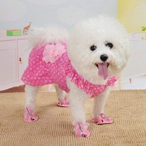 Summer Thin Clothes Lace Dress For Small Dog Chihuahua York Teddy Bichon Spring Pet Skirts Clothing Cat Princess