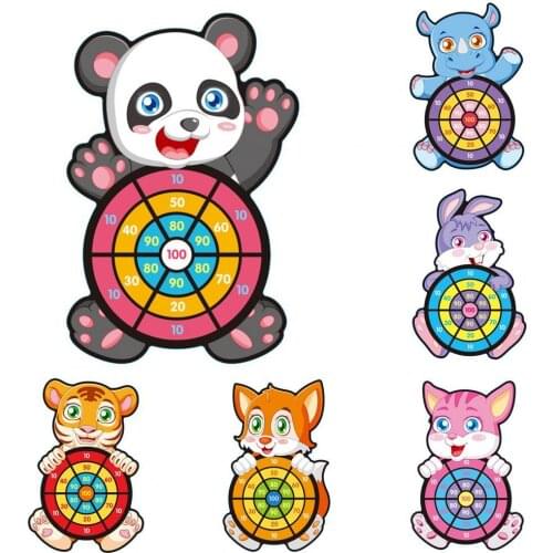 Sticky Cartoon Animal Target Balls Dart Board Parent Kids Interaction Game Toy