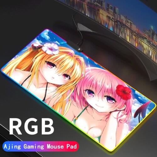 To Love Mouse Pad LED RGB Big Size XXL Gamer Anti-Slip Rubber Play Mats for Keyboard Laptop Computer PC