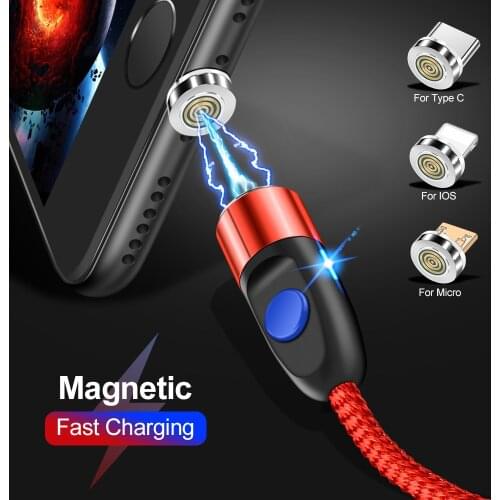 Magnetic Micro USB Type C Cable 3A Fast Charging Data Cord For iPhone 12 Pro Huawei Mobile Phone Charger Quick Charge USB Cable
