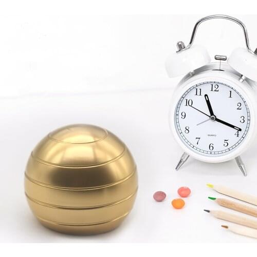 Desktop Decompression Rotating Spherical Gyroscope Office Desk Fidget Toys Optical Illusion Flowing Finger Toys Adult Gifts