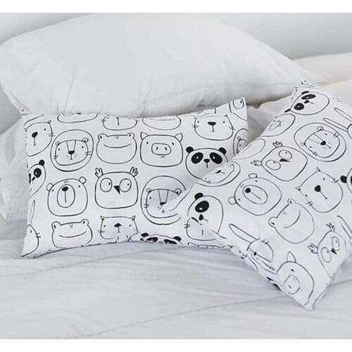 Baby Pillowcase Ultra Soft Cotton Kids Toddler Cot Bed Sleeping Pillow Cover Envelope Style Travel Pillowcase for Girls Boys