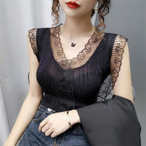 2020 New Spring Big Size Women Ice Silk Vest Solid Lace Tank Summer Outfits Lady Tanks Sweety Girl Crop Tops Bottomings WZ1197