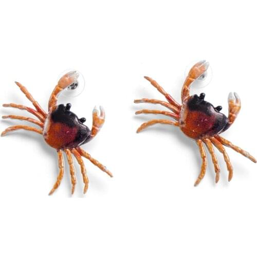 New Handmade Crab Earrings Insect Drop Earrings Foil Rhinestone Earrings Romantic Bridal Necklace Jewelry Unusual Earrings