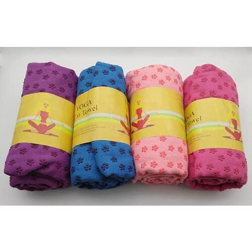 Durable Yoga Mat Towel Super-absorbent Non-slip Washable Microfiber Sport Fitness Travel Exercise Yoga Mat Towel With Carry Bag