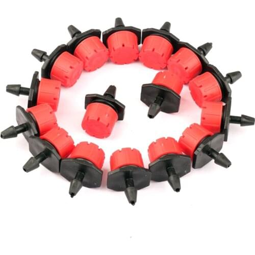 100/150/200pcs Micro Flow Dripper Adjustable 8 Holes Scattering Spray Red Nozzle Garden Drip Irrigation NNW Sprinklers Fittings