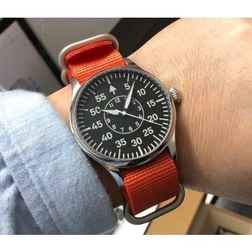 Sapphire crystal or Mineral glass 43mm PARNIS power reserve Automatic Self-Wind Mechanical movement mens Mechanical watches 9-2