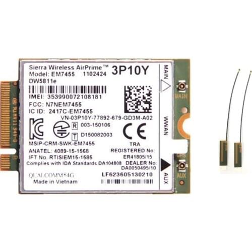 Sierra Wireless Airprime EM7455 DW5811E 3P10Y CAT6 4G Module for DELL E7270 E7470 E7370 E5570 E5470 Wireless FDD/TDD