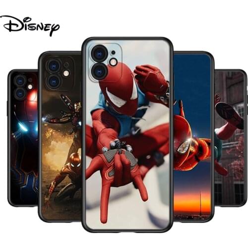 Silicone Cover Spider Man Iron Man For Apple IPhone 12 Mini 11 Pro XS MAX XR X 8 7 6S 6 Plus 5S SE Phone Case