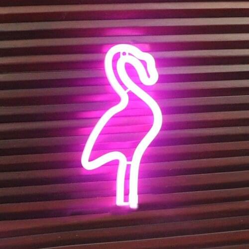 Led Neon Light Sign Holiday Xmas Party Wedding Decorations Kids Room Home Decoration Lighting Flamingo Neon Lamp Night light