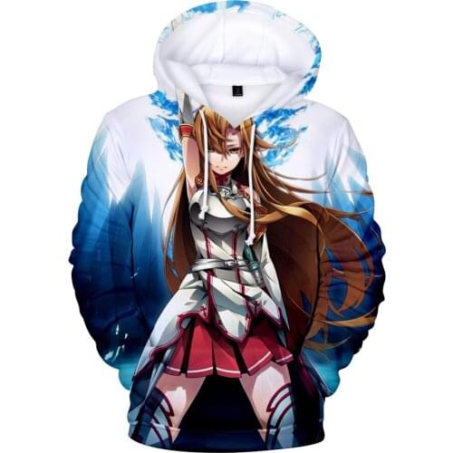 Sword Art Online SAO 3D Hoodies Men/Womens Harajuku Hip Hop Hoodie Sweatshirt boy/girls Anime cosplay Jacket Clothes Sudadera