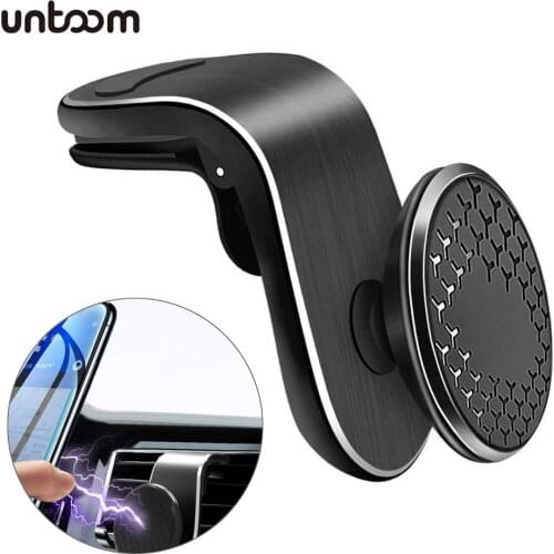 Universal Magnetic Car Phone Holder 360 Degree Rotation Car Air Vent Mount in Car Aluminum Alloy Magnet Cell Phone Holder Stand
