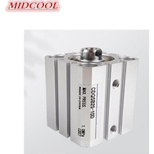 Air cylinder CQS CDQS CQSB25 CDQSB25 bore 25mm stroke 5/10/15/20/25/30/35/40/45/50/75/100/125/150/175/200/250/300mm