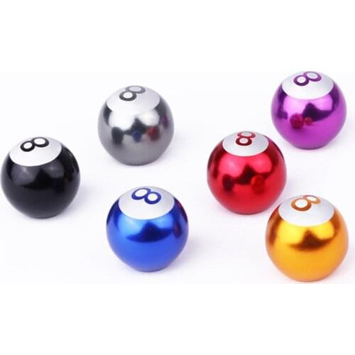 High Quality Car Styling Copper Alloy Car Tire Valve Caps Anti-theft Billiards Number 8 Wheel Tires Stem Air Cap Airtight Covers
