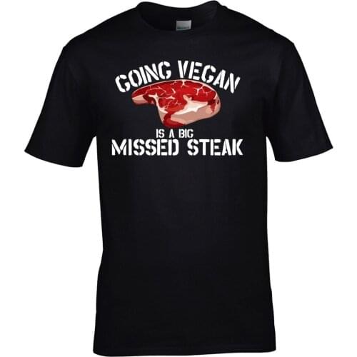 Funny Meat Eater T-Shirt - Going Vegan Is A Big Mistake Butcher Carnivore Newest Style 3D Printed Men Homme Summer T Shirts